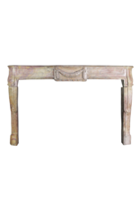 Grand Original Bicolor French Hard Stone Antique Fireplace Surround