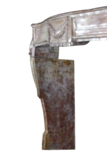 Groß Original-Zweifarbig Französisch Harten Stein Antike Kamin Maske