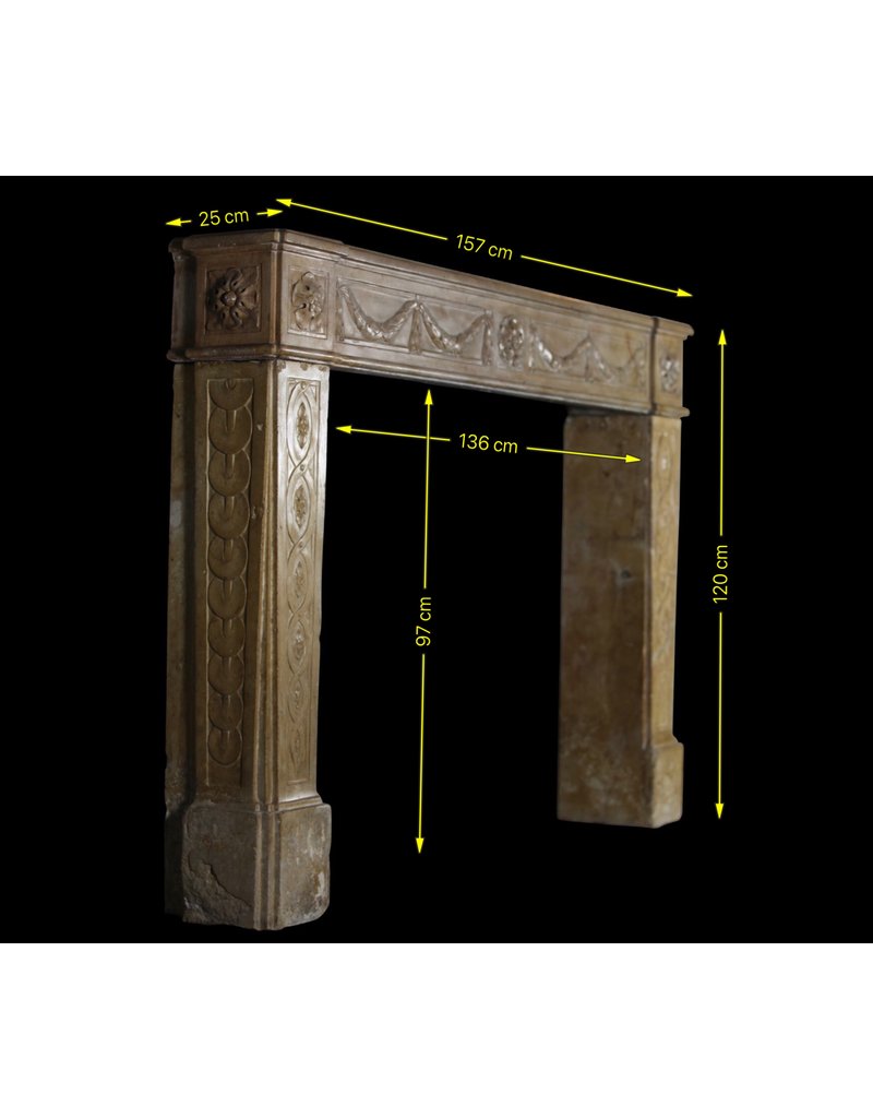 Fantastic Louis XVI Period French Country Chique Fireplace Surround