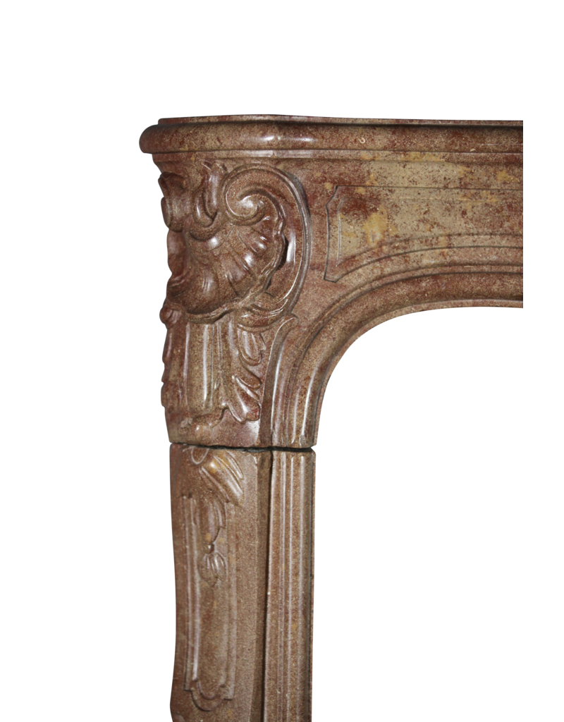 Maison Leon Van den Bogaert Classic Chic French Vintage Fireplace Surround in Hard Stone