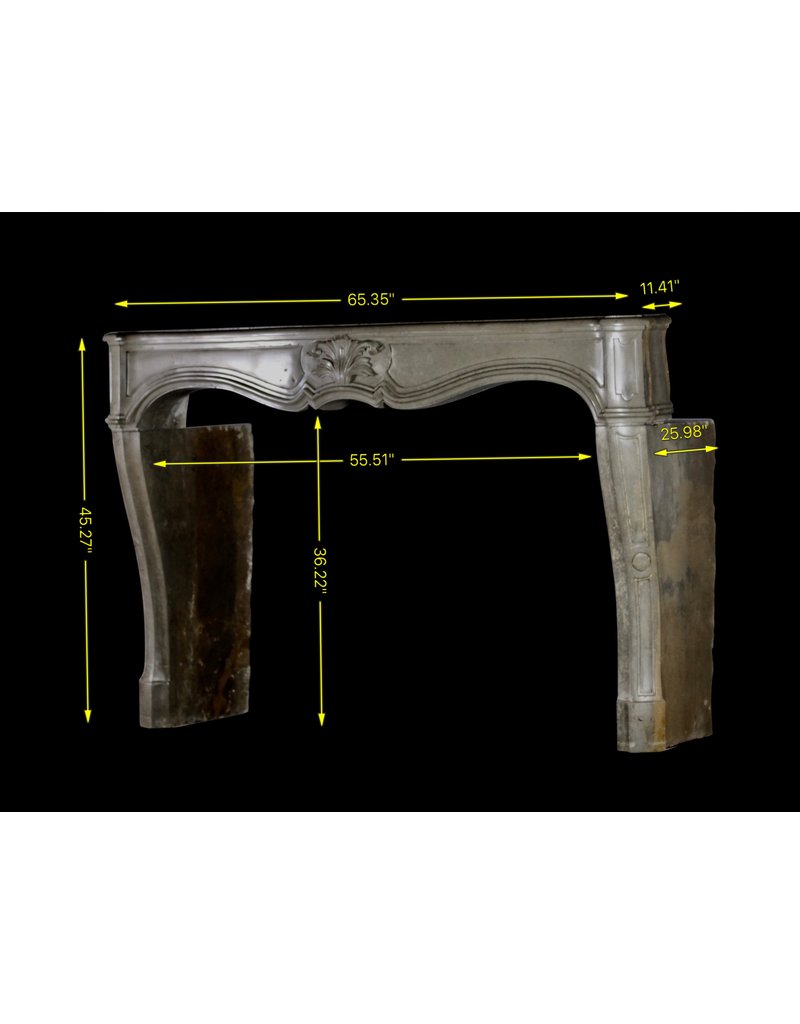 Élégante Cheminée Massive Antique Française