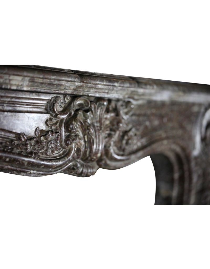 Extreme Grand Belgian Marble Vintage Fireplace Surround