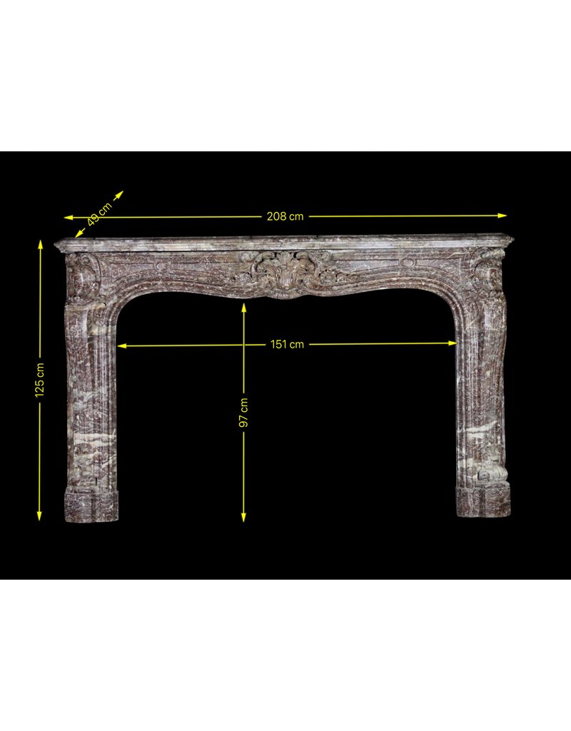 Extreme Grand Belgian Marble Vintage Fireplace Surround