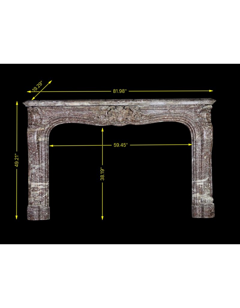 Gran Extrema Belga Mármol De Epoca Chimenea