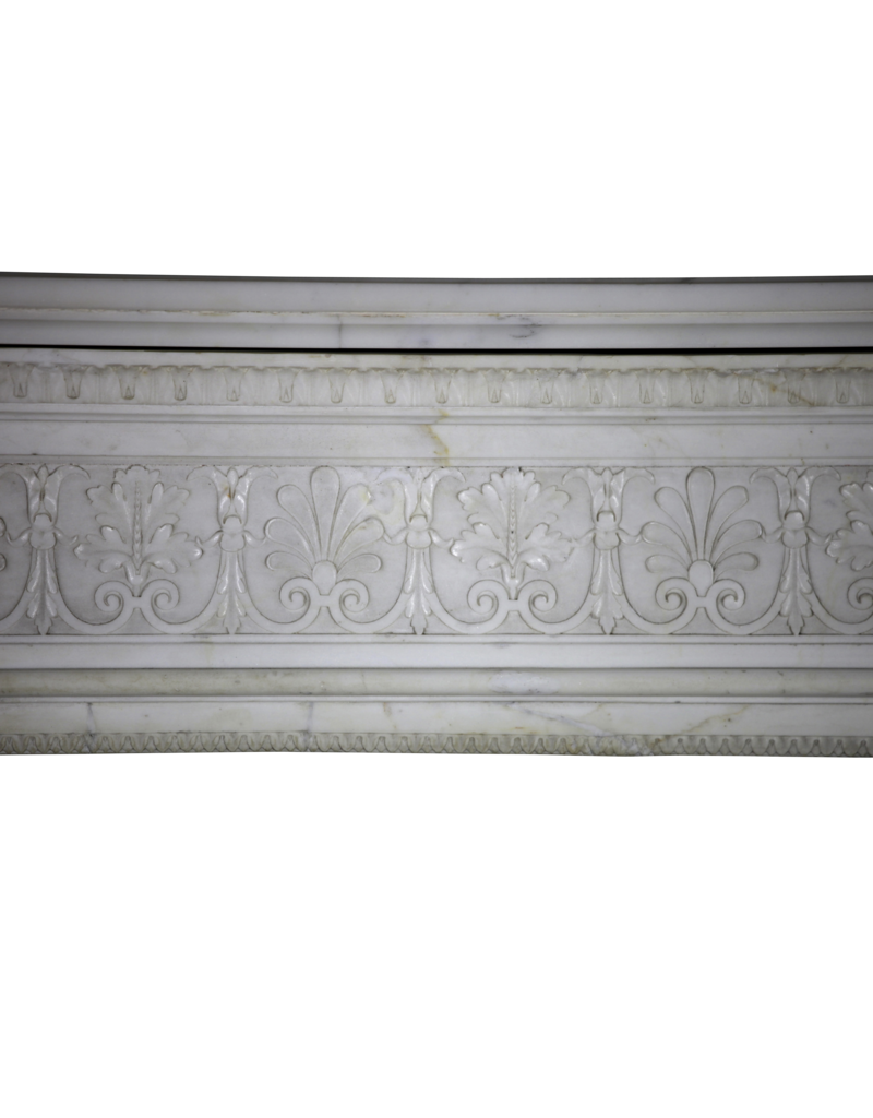 The Antique Fireplace Bank Groß 19. Jahrhundert Weiß Statuarisch Marmor Jahrgang Kamin Maske