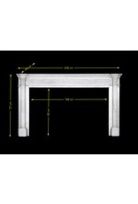 Grand 19Th Century White Statuary Marble Vintage Fireplace Surround