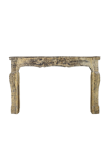 French Chique Country Style Limestone Grand Fireplace Surround