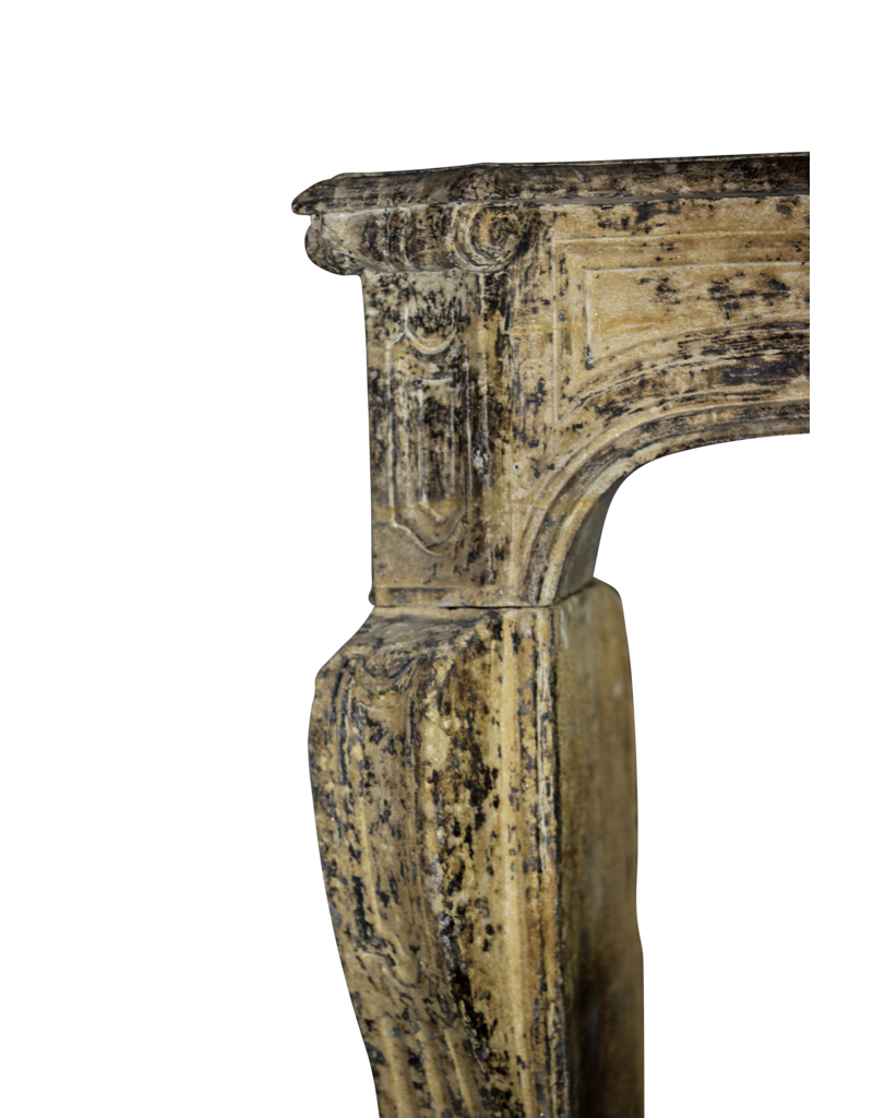 Maison Leon Van den Bogaert French Chic Country Style Limestone Grand Fireplace Surround