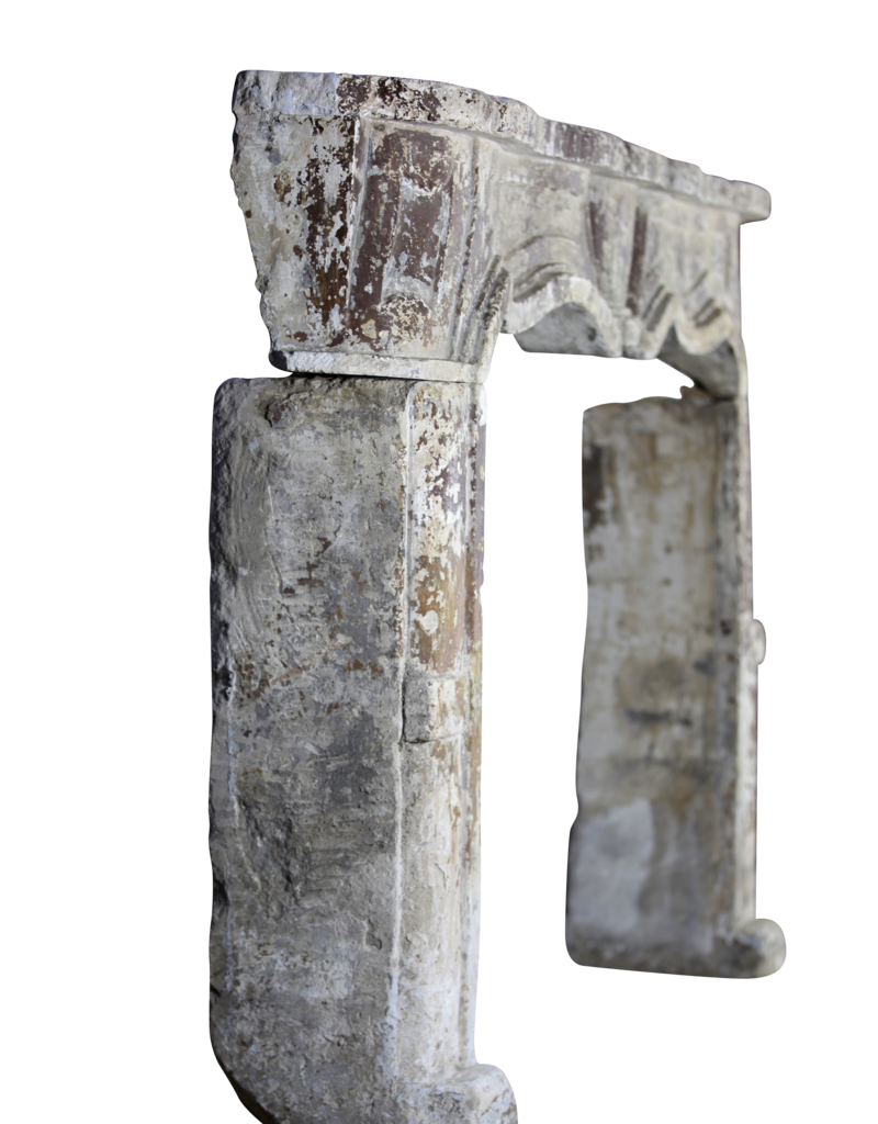 Maison Leon Van den Bogaert Italian Chic Country Limestone Fireplace Mantel