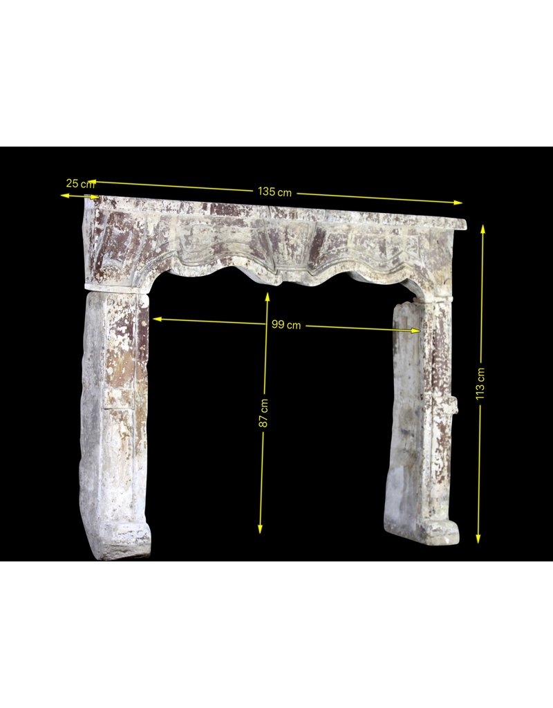 Maison Leon Van den Bogaert Italian Chic Country Limestone Fireplace Mantel