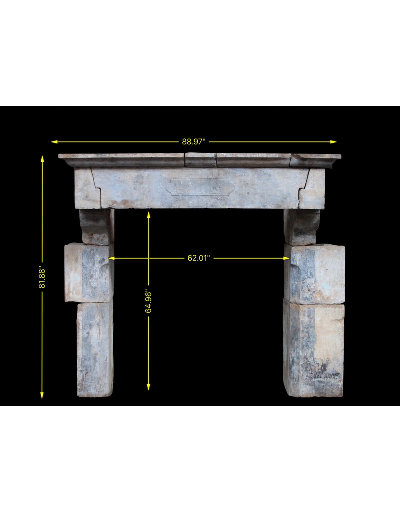 19e-Eeuwse Franse Kasteel Schouw Met Patina