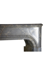 17th Century Louis XIV Timeless French Vintage Marble Stone Antique Fireplace