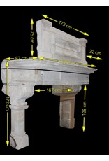Französisch Des 16. Jahrhunderts Periode Kalkstein Kamin Maske