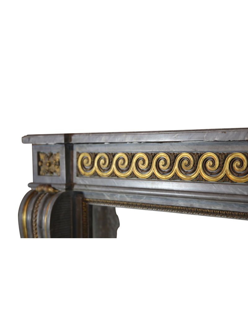 Grand Salon Fireplace Surround In Louis XVI Style With Original Brass From The 18The Century Period