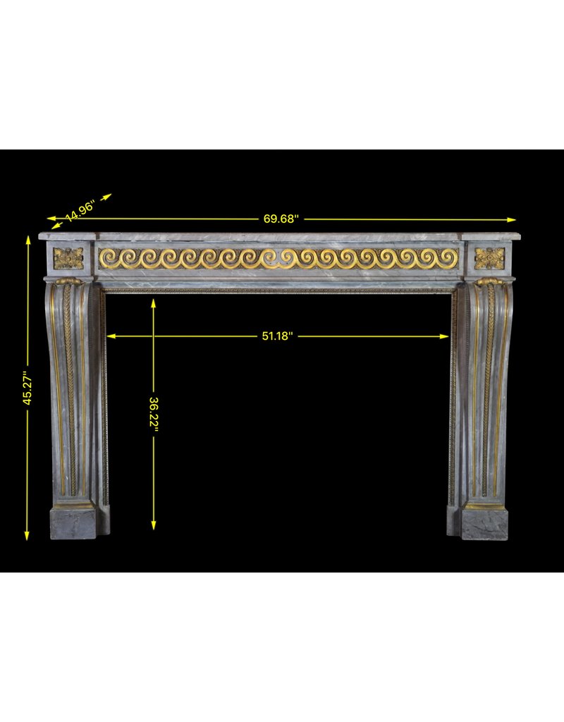 Grand Salon Fireplace Surround In Louis XVI Style With Original Brass From The 18The Century Period