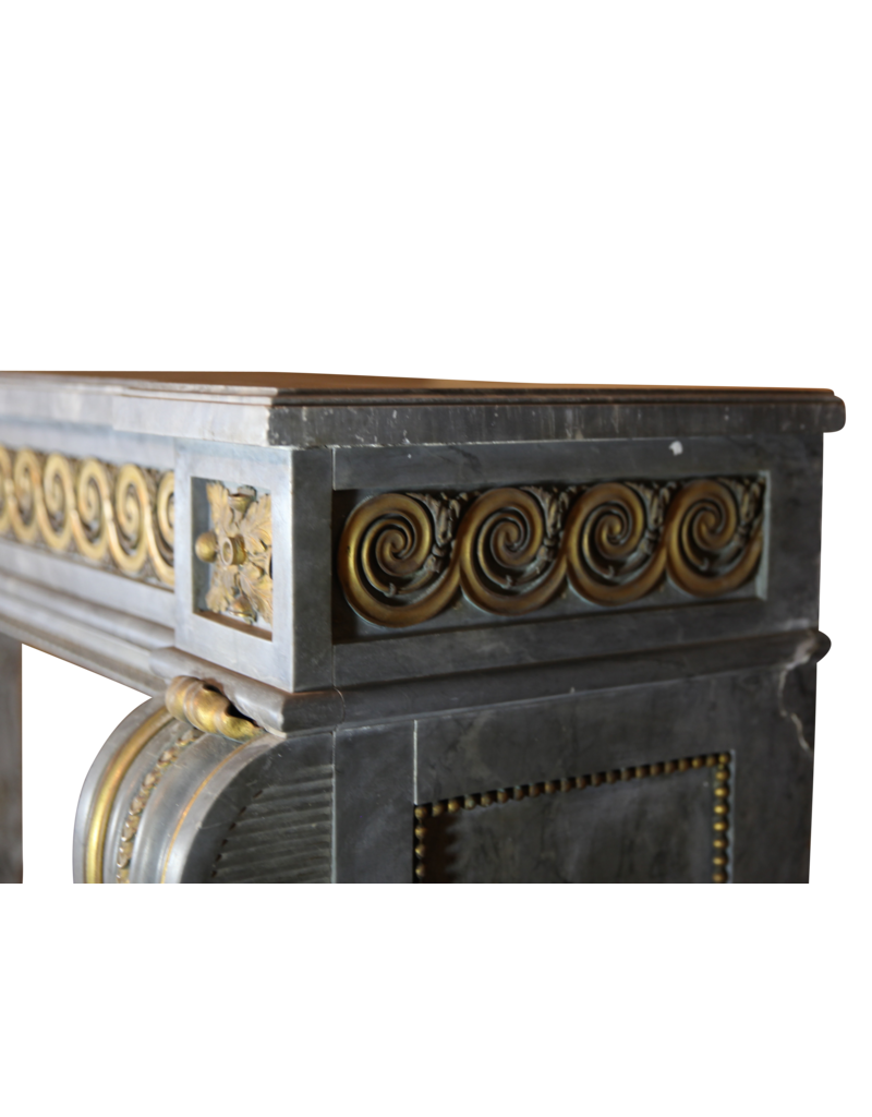 Grand Salon Fireplace Surround In Louis XVI Style With Original Brass From The 18The Century Period