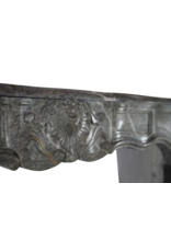 French Campan Vert Marble Antique Fireplace Surround