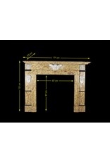 Classical Belgian Style Vintage Marble Fireplace Mantel