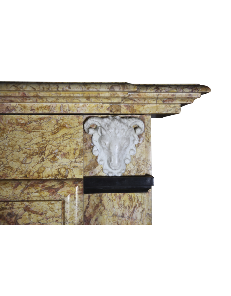 Maison Leon Van den Bogaert Klassische belgische Vintage-Kaminumrandung aus Marmor