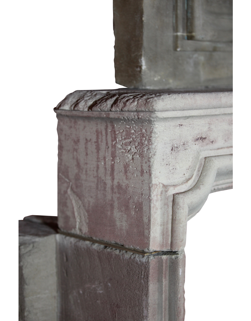 French 18Th Century Period French Country Limestone Fireplace Surround