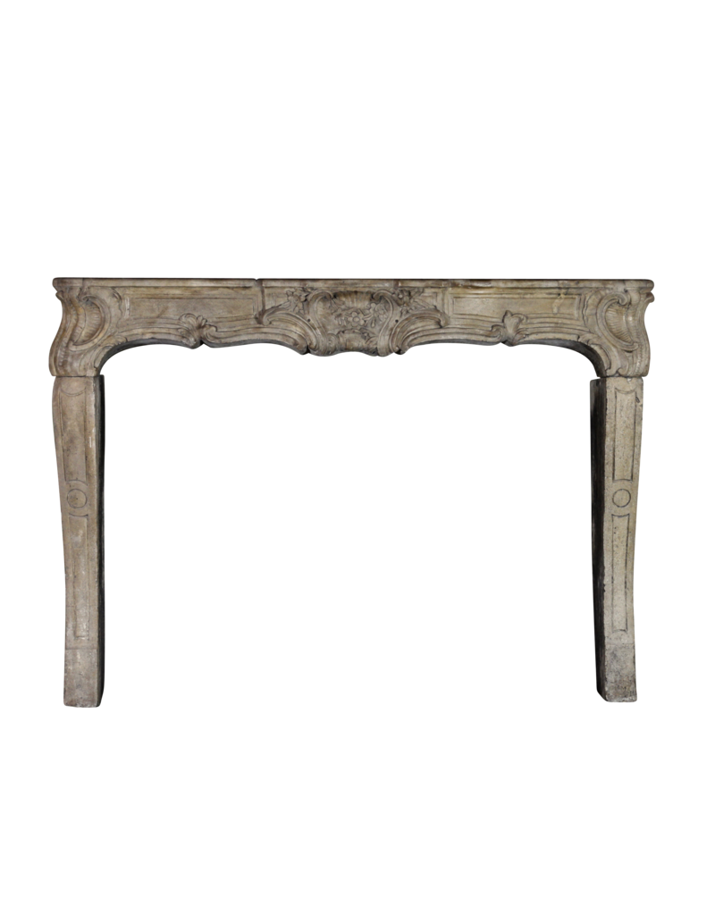 18Th Century Fine Vintage Limestone Fireplace Surround