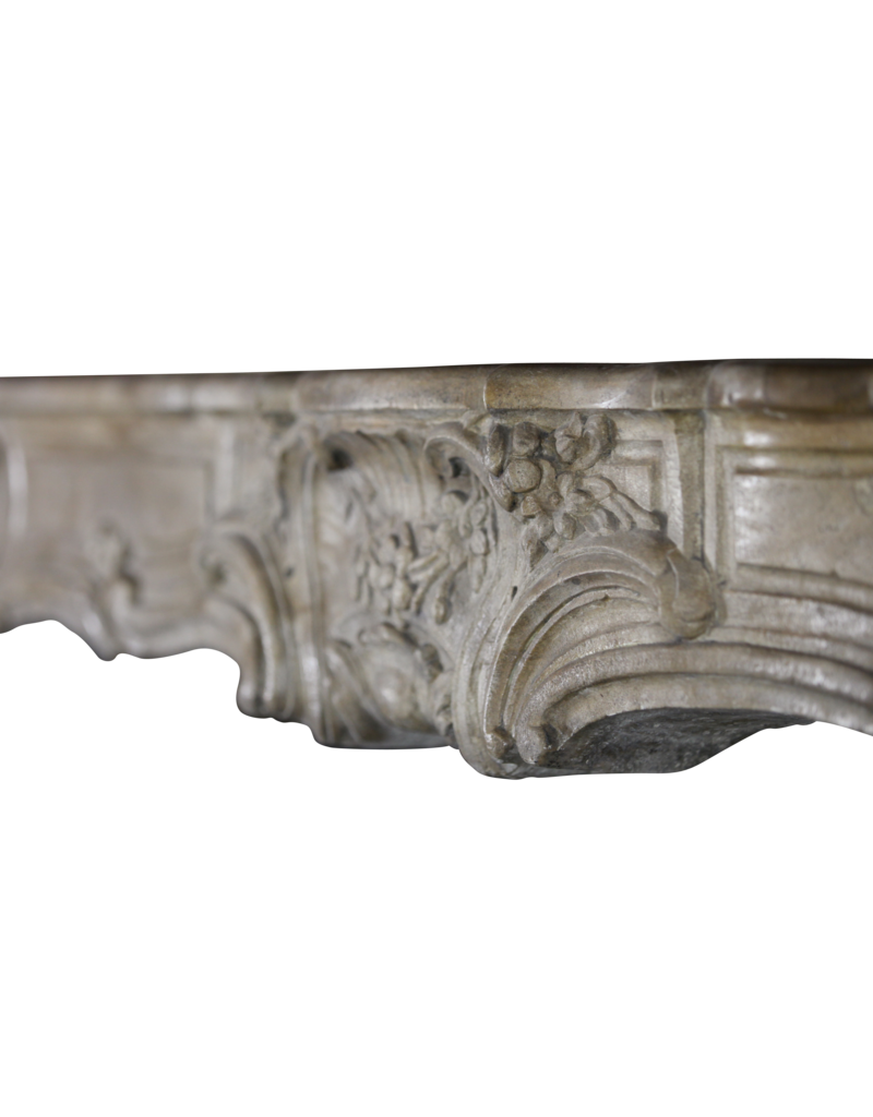 Maison Leon Van den Bogaert 18Th Century Fine Vintage Limestone Fireplace Surround