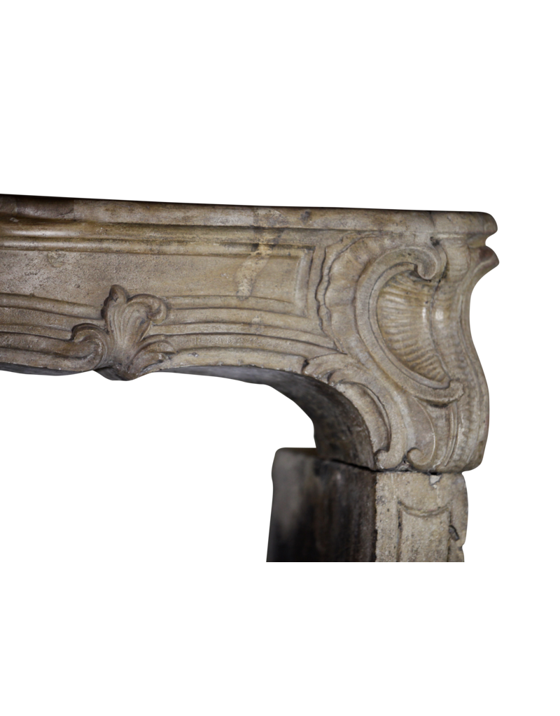 18Th Century Fine Vintage Limestone Fireplace Surround