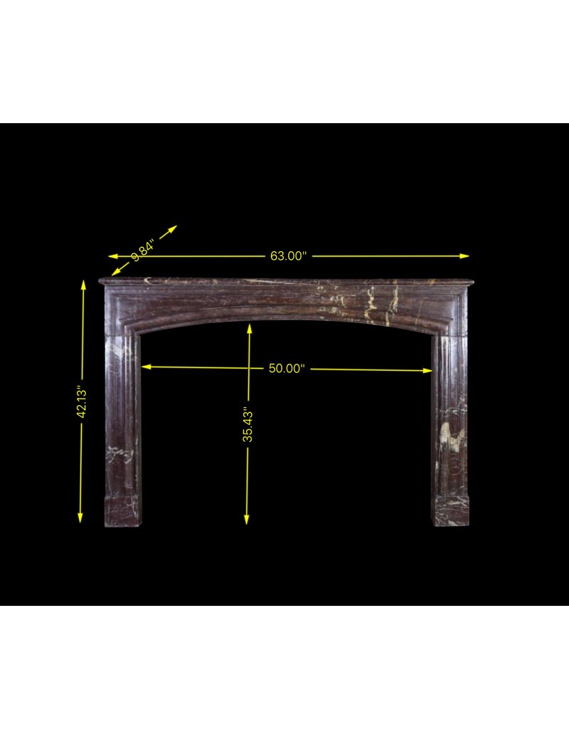 Maison Leon Van den Bogaert Chic Antique Marble Fireplace Surround