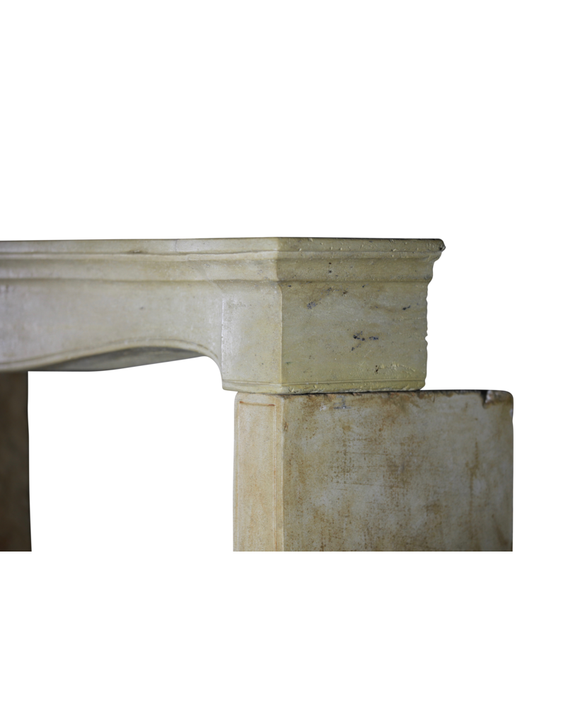 French Elegant Vintage Country Style Limestone Fireplace Surround