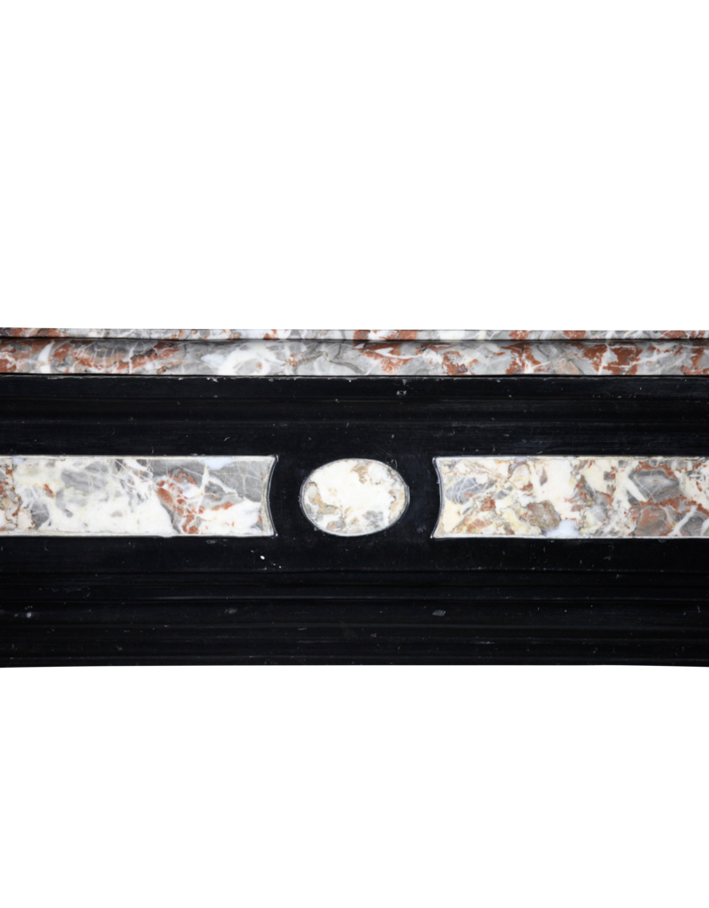 Black Belgian Marble Vintage Fireplace Surround