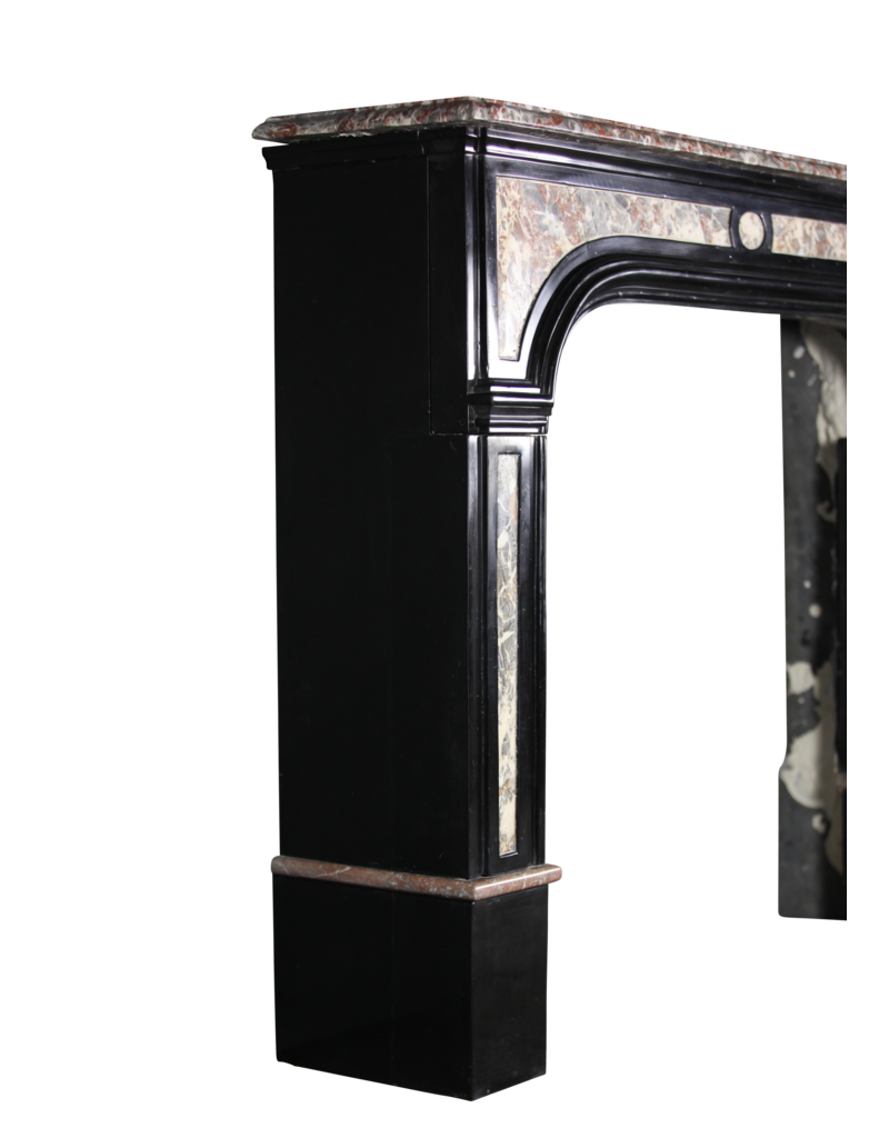 Black Belgian Marble Vintage Fireplace Surround