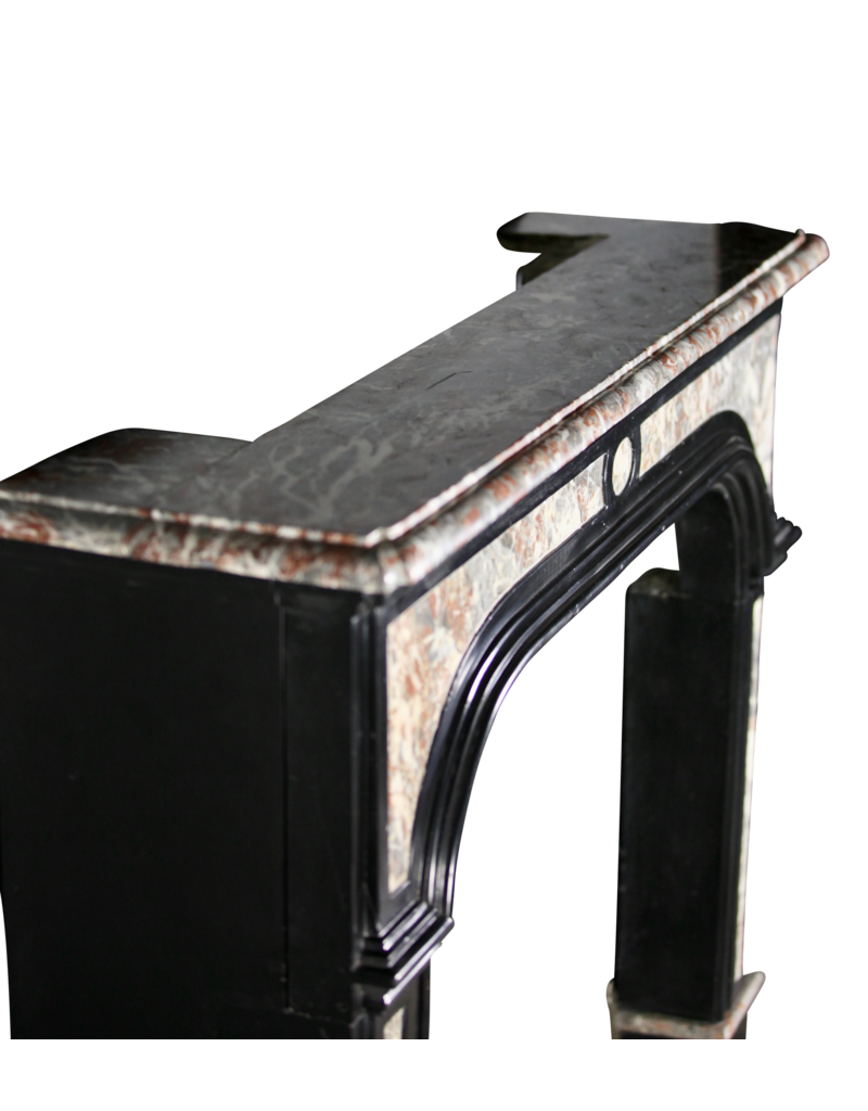 Black Belgian Marble Vintage Fireplace Surround