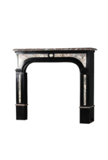 Black Belgian Marble Vintage Fireplace Surround