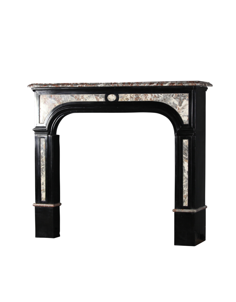 Black Belgian Marble Vintage Fireplace Surround