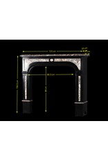 Black Belgian Marble Vintage Fireplace Surround