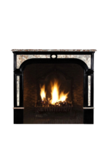 Maison Leon Van den Bogaert Black Belgian Marble Vintage Fireplace Surround