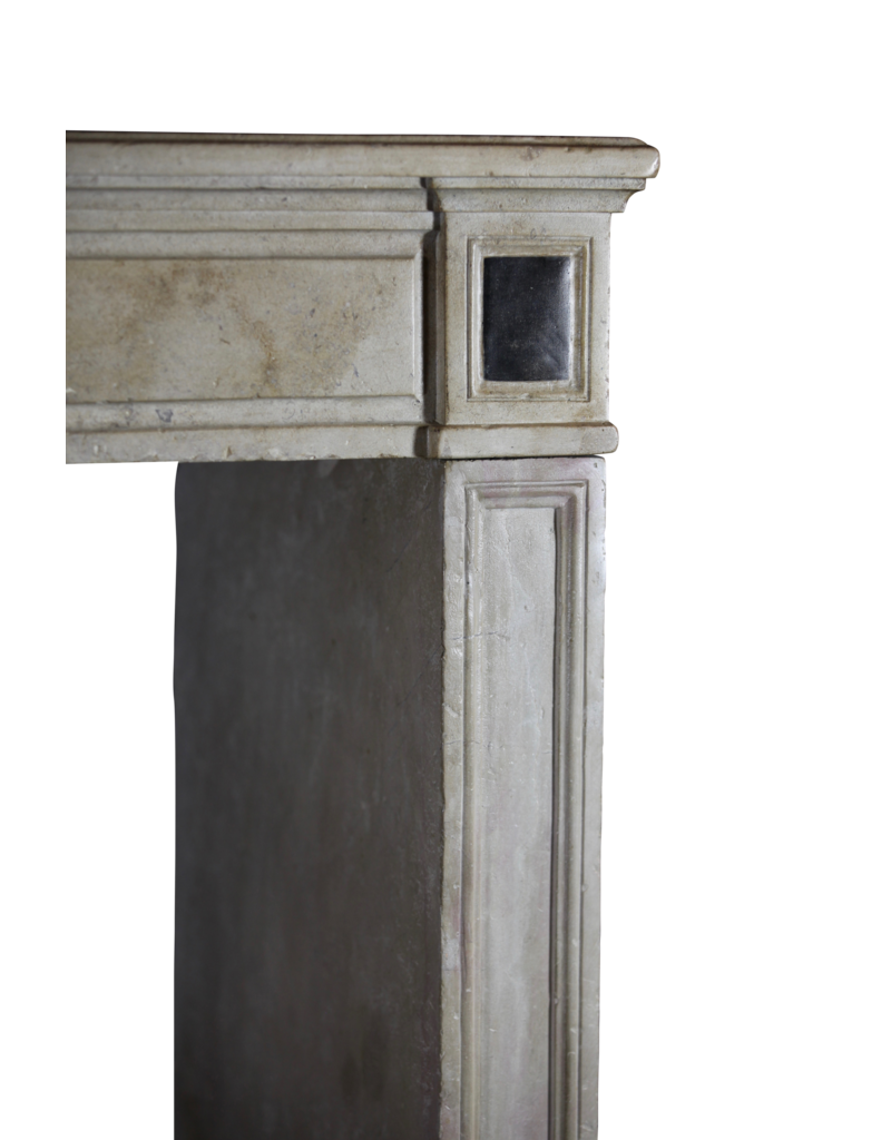 Maison Leon Van den Bogaert Elegant Timeless Chic French Limestone Vintage Fireplace Surround
