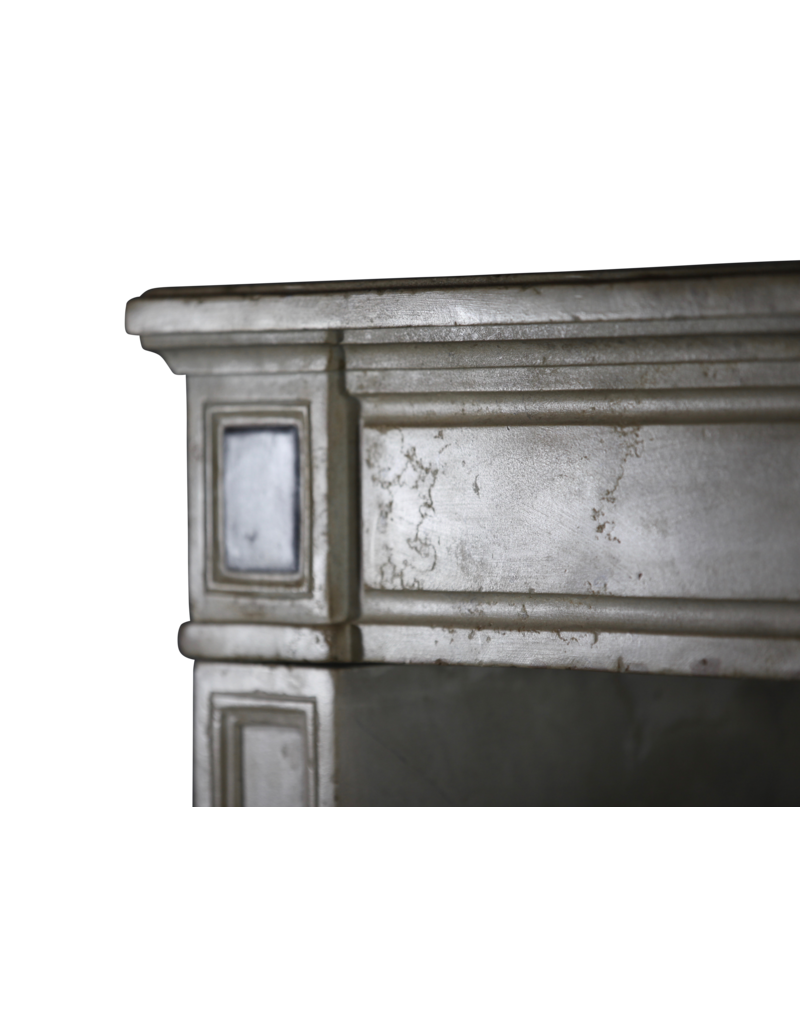 Maison Leon Van den Bogaert Elegant Timeless Chic French Limestone Vintage Fireplace Surround