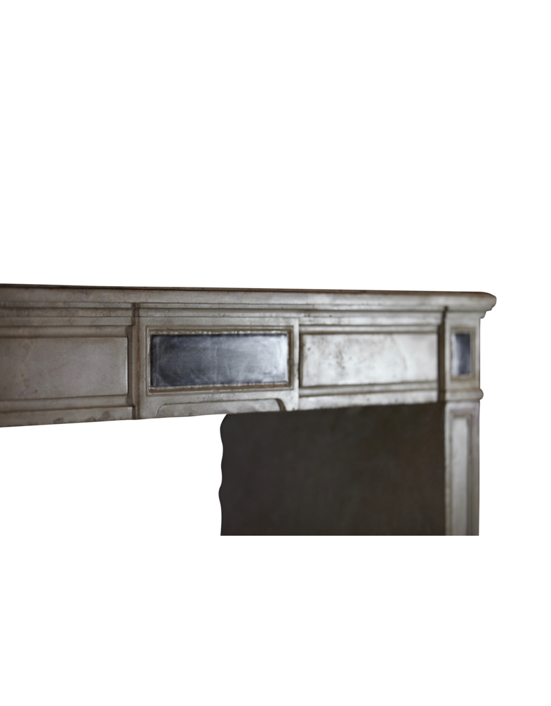 Maison Leon Van den Bogaert Elegant Timeless Chic French Limestone Vintage Fireplace Surround