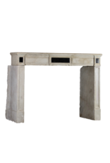 Maison Leon Van den Bogaert Elegant Timeless Chic French Limestone Vintage Fireplace Surround