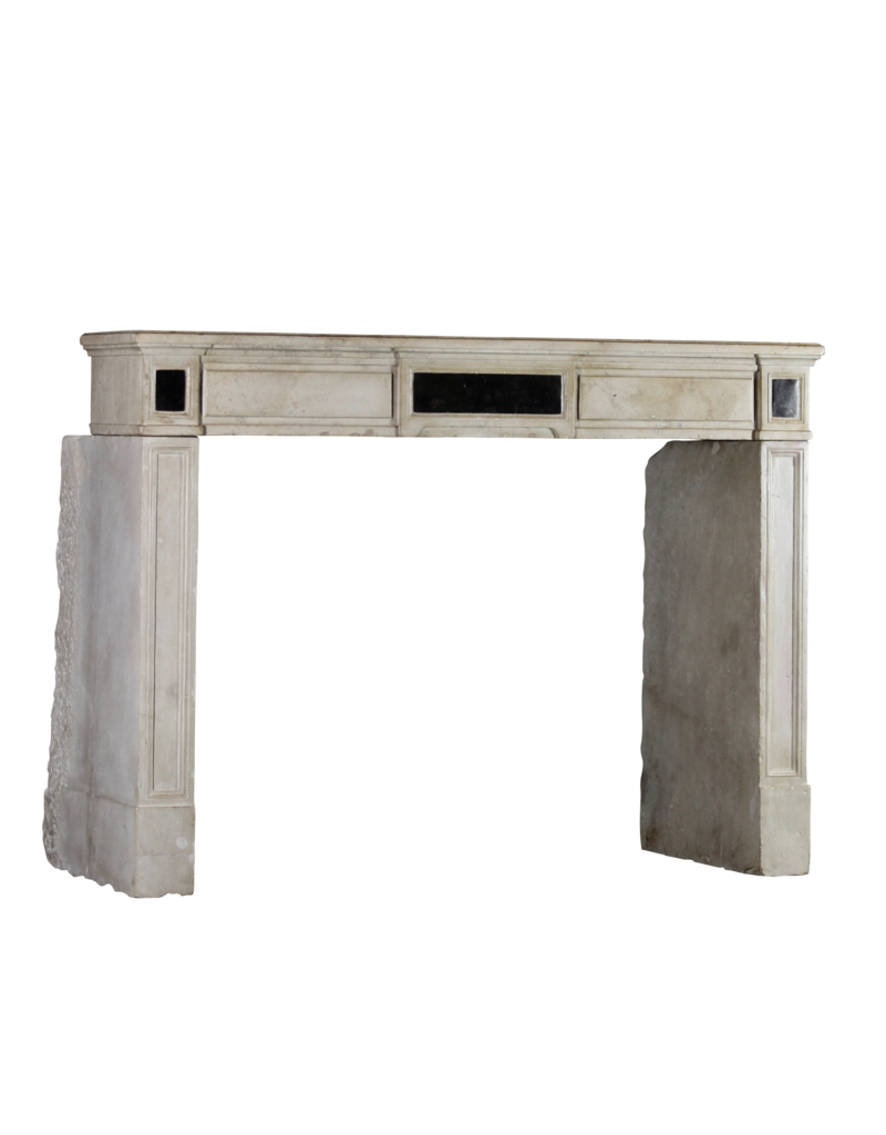 Maison Leon Van den Bogaert Elegant Timeless Chic French Limestone Vintage Fireplace Surround