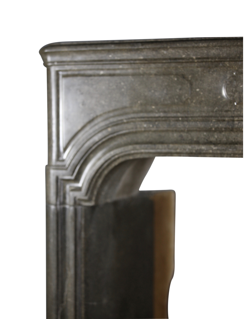 Strong French Antique Stone Fireplace Mantle