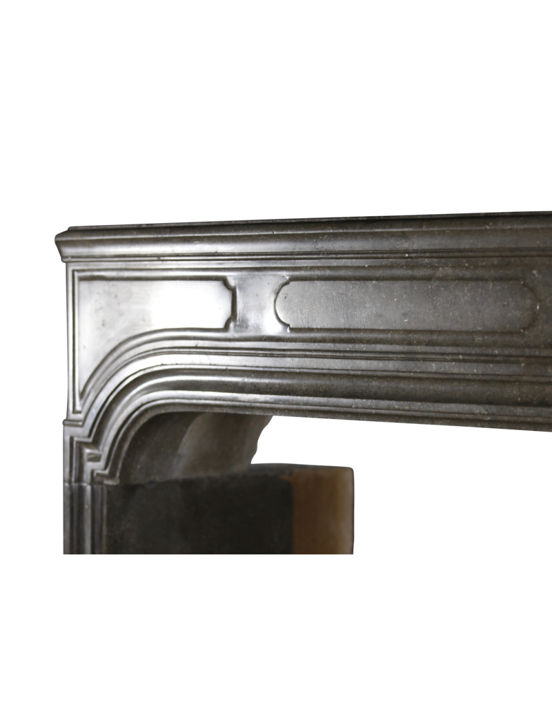 Strong French Antique Stone Fireplace Mantle