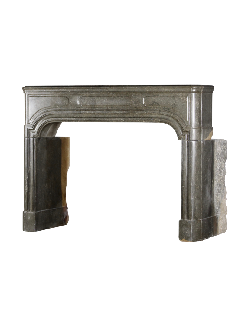 Strong French Antique Stone Fireplace Mantle