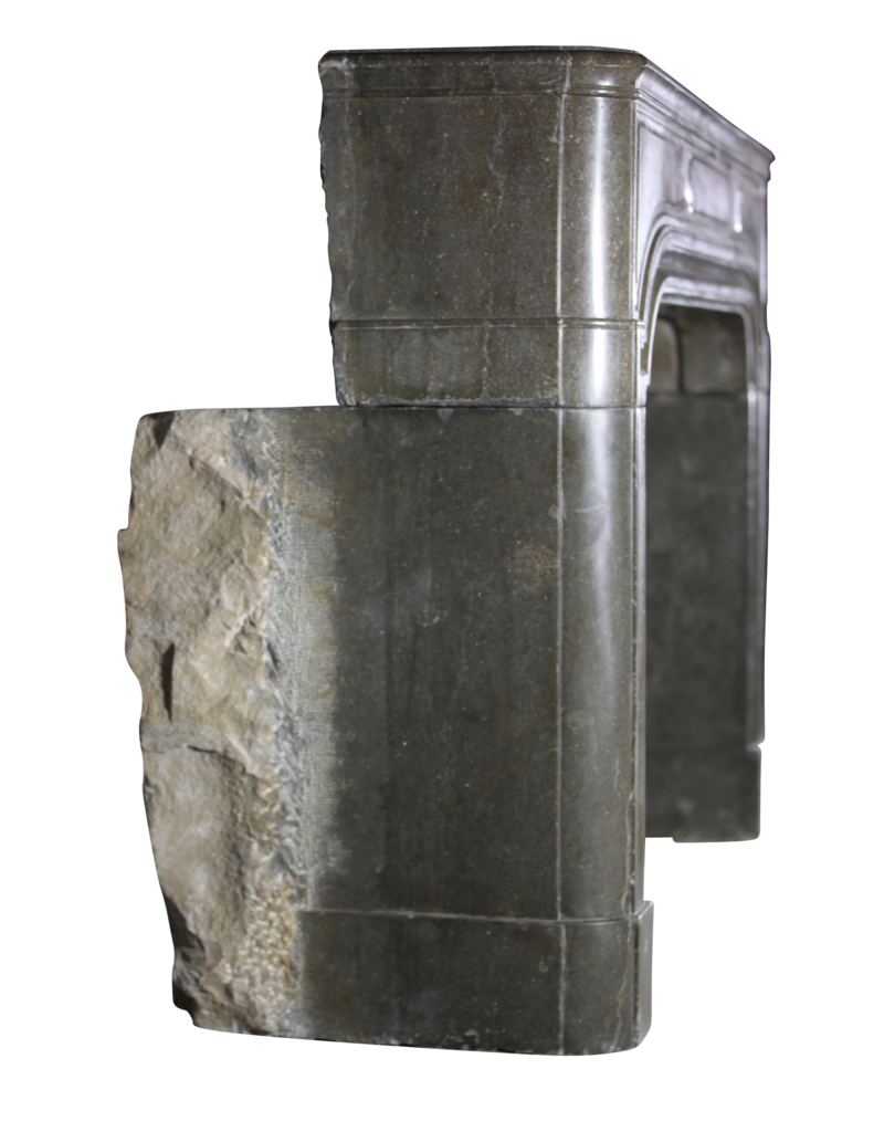 Strong French Antique Stone Fireplace Mantle