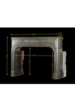 Strong French Antique Stone Fireplace Mantle