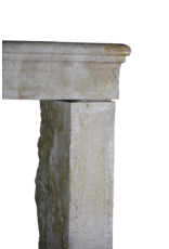 French Country Style Vintage Fireplace Mantle In Limestone