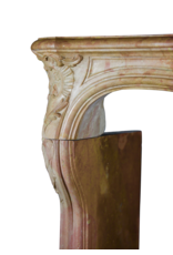 Romantic French Hard Stone Vintage Fireplace Surround