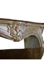 Romantic French Hard Stone Vintage Fireplace Surround