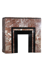 Belgian Black Marble And Belgian Ardennes Art Deco Period Fireplace Surround